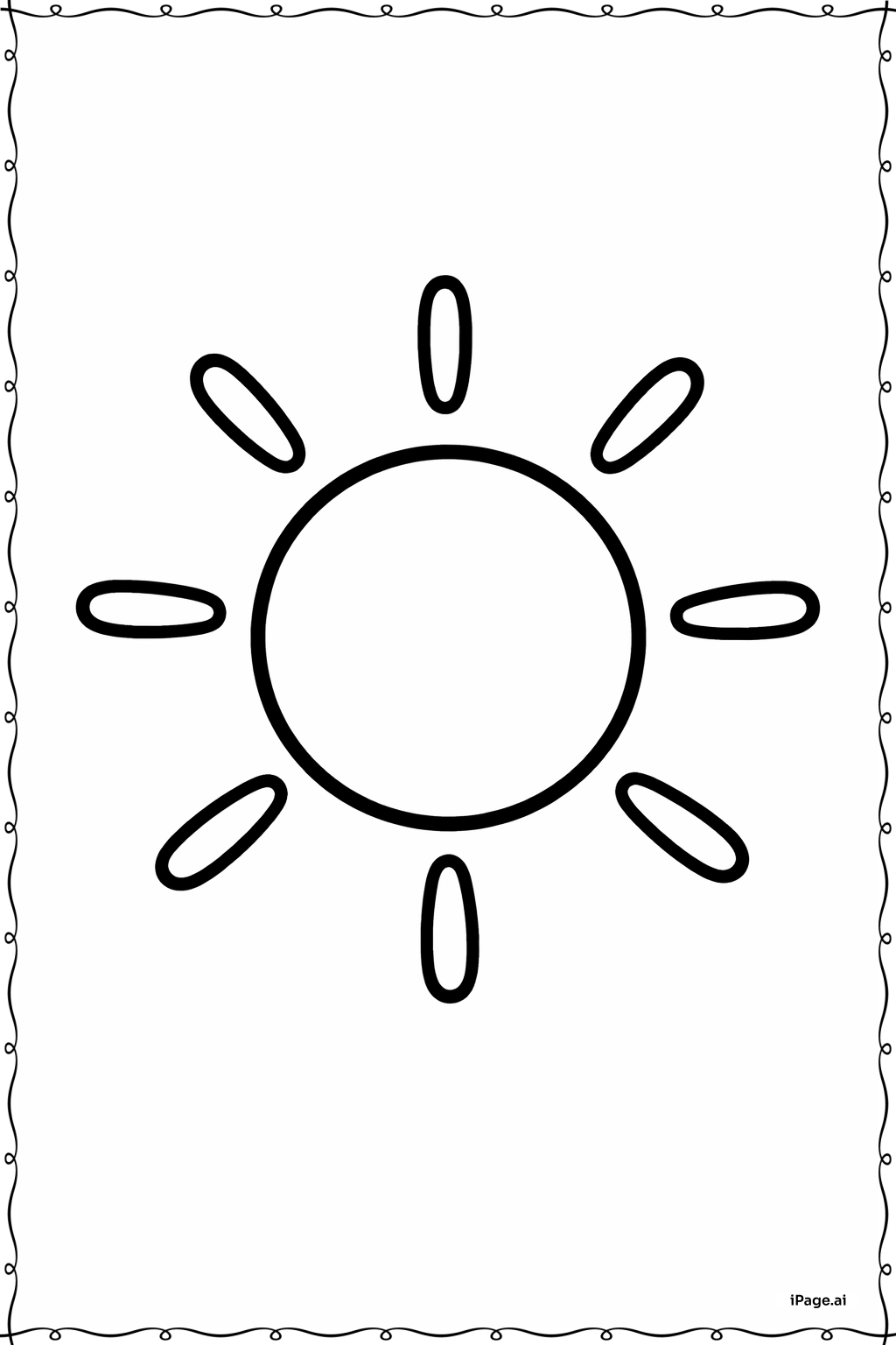  Página para colorear de Icono de Rayo de Sol Él Ha Resucitado 