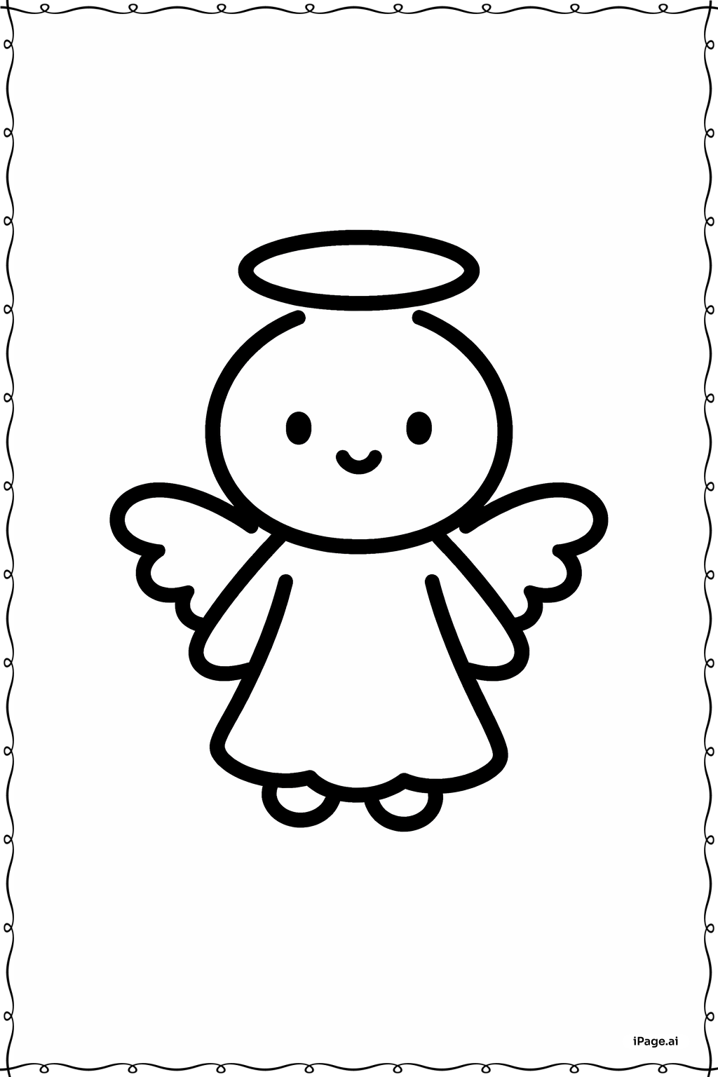 Página para colorear de Él Ha Resucitado Ángel Pequeño