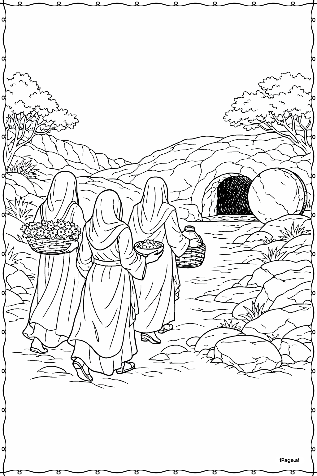 Él ha resucitado Mujeres con cestas