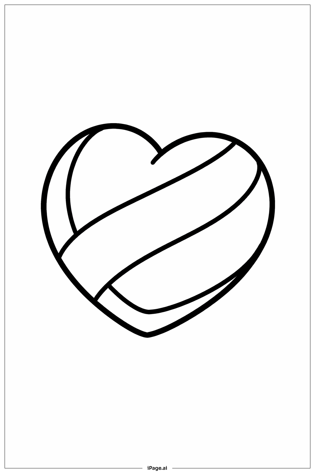 Heart Ball Coloring Page