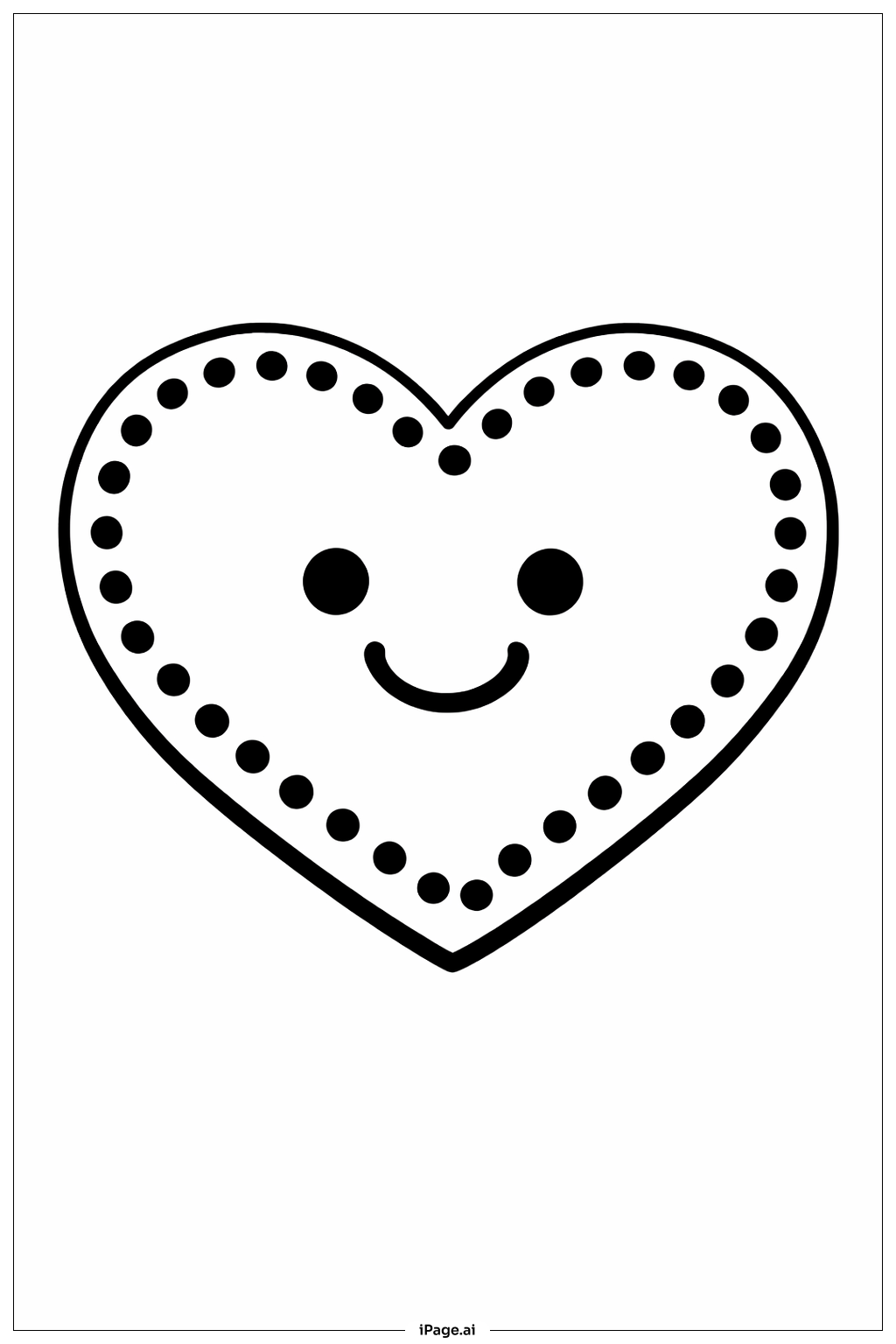 Heart Cookie Coloring Page