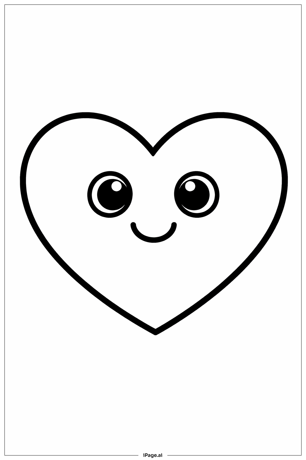 Heart Face Coloring Page