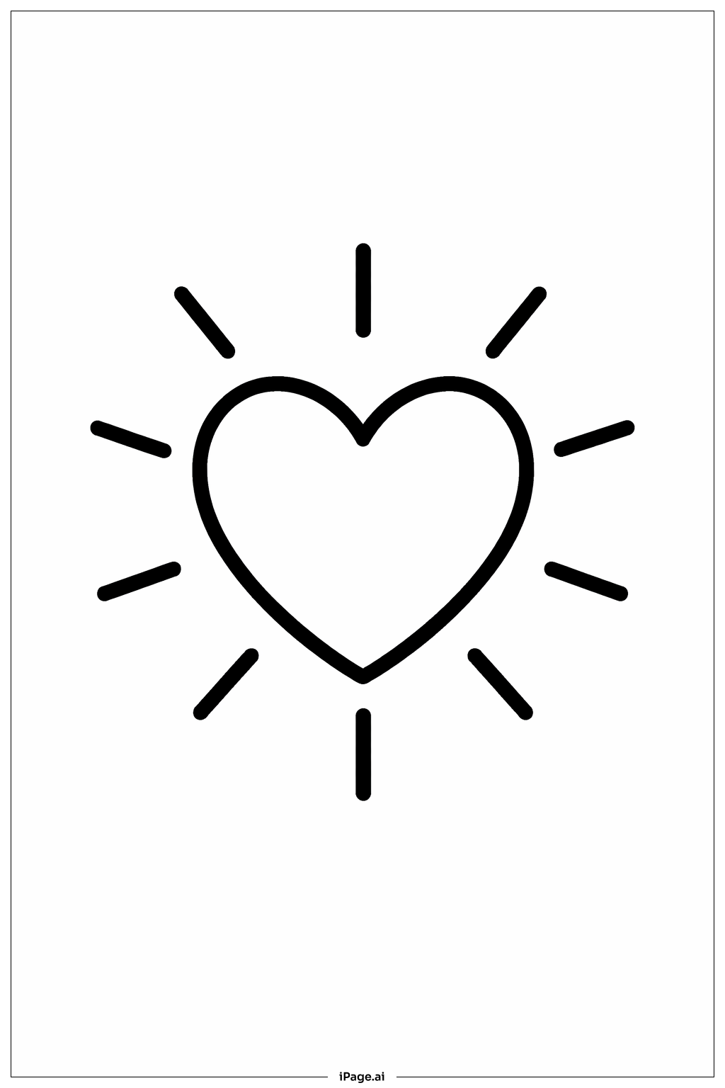 Heart Sun Coloring Page