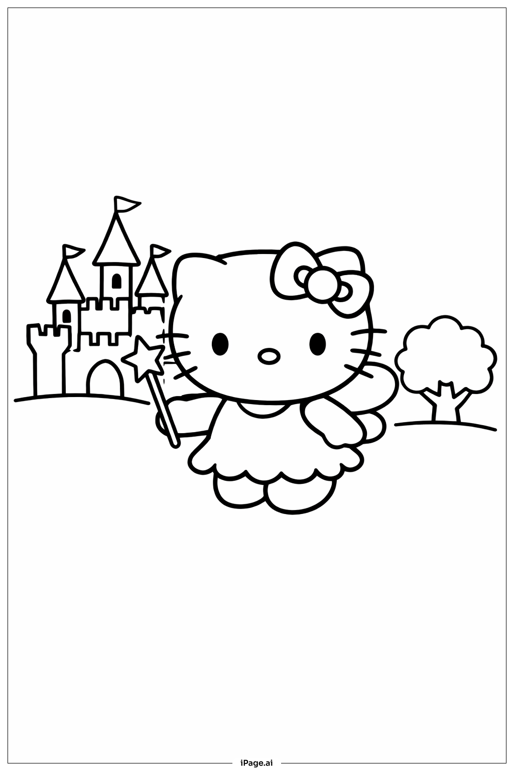 헬로 키티 마시멜로 동화 색칠공부 페이지