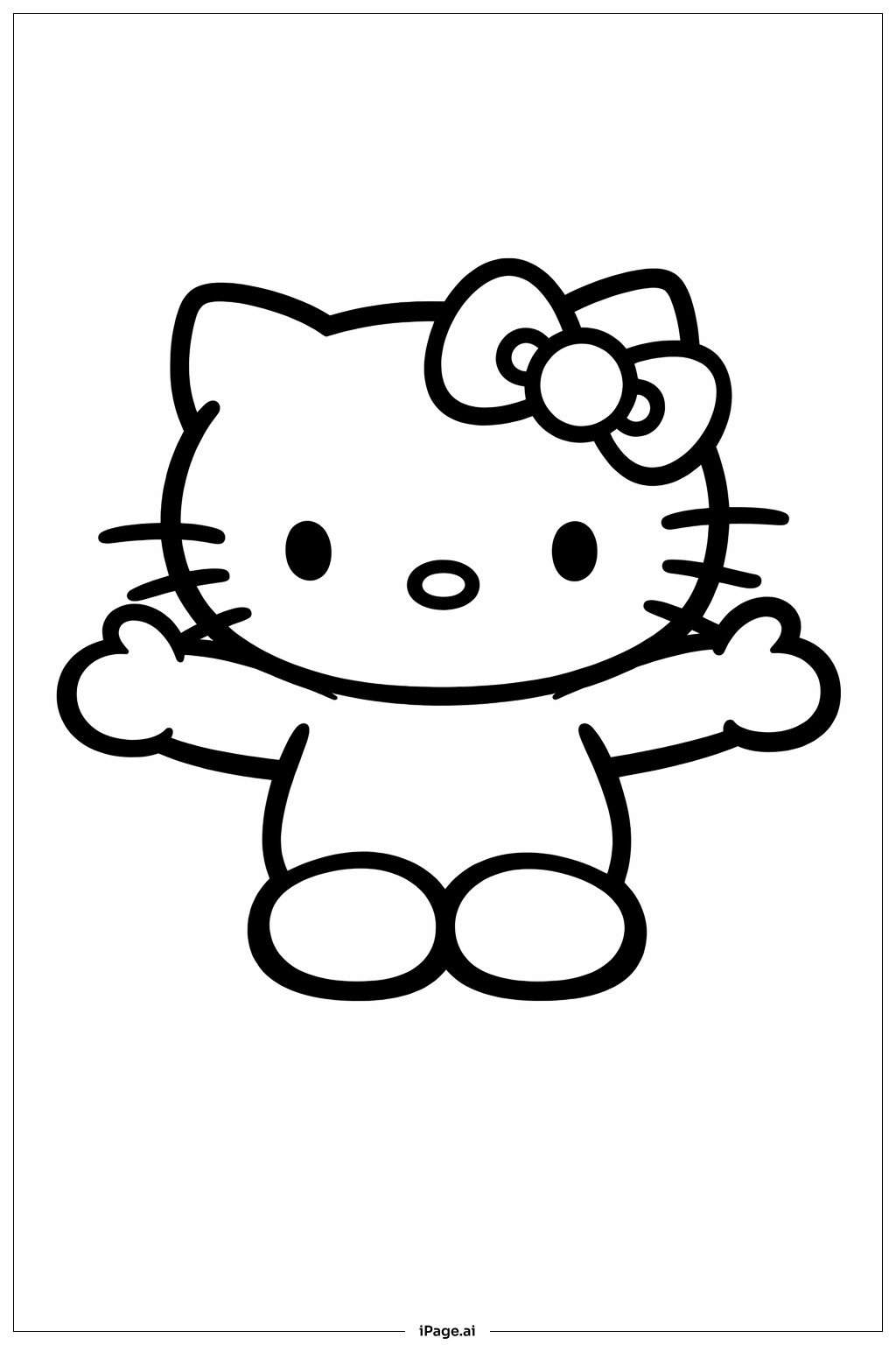 헬로키티 마시멜로 허그 색칠공부 페이지