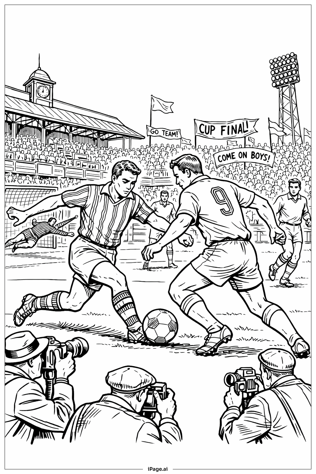  Trang tô màu Trận Bóng Đá Lịch Sử 