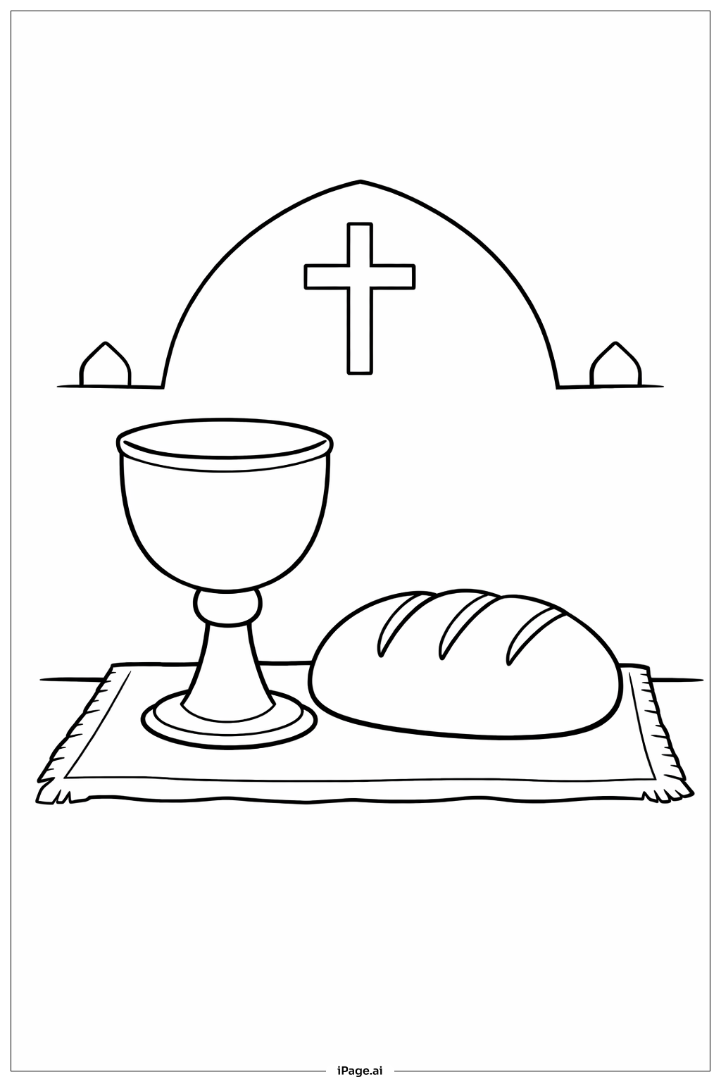  Trang tô màu Bánh và Chén Thánh Thứ Năm Tuần Thánh 