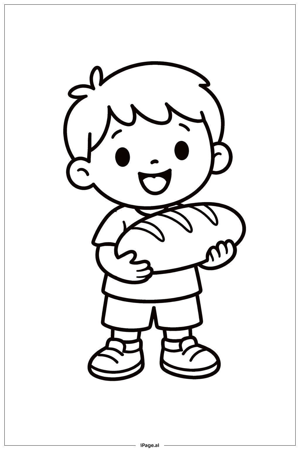  Trang tô màu Thứ Năm Thánh Trẻ Em Cầm Bánh Mì 