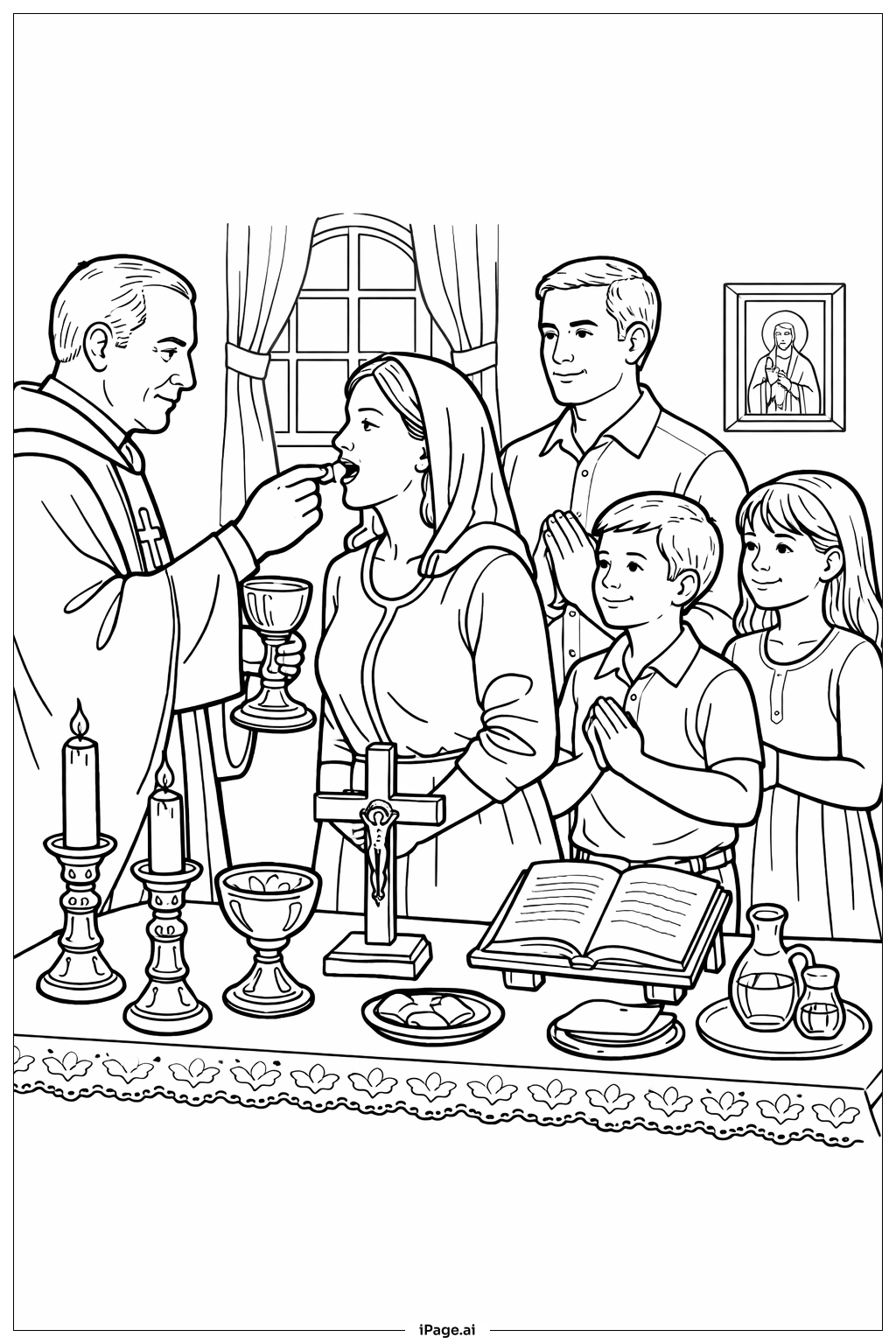  Trang tô màu Lễ Rước Lễ Gia Đình Thứ Năm Thánh 