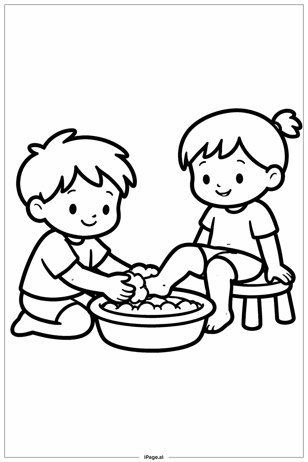  Trang tô màu Rửa chân Thứ Năm Thánh 