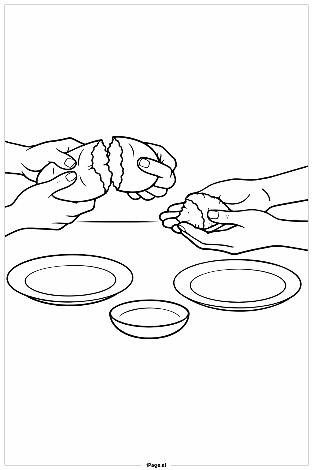  Trang tô màu Thứ Năm Tuần Thánh - Bàn Tay Chia Bánh 