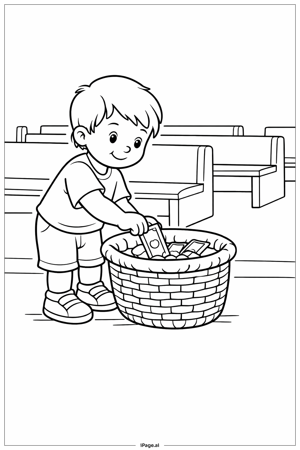  Trang tô màu Cảnh Giỏ Lễ Thứ Năm Thánh 