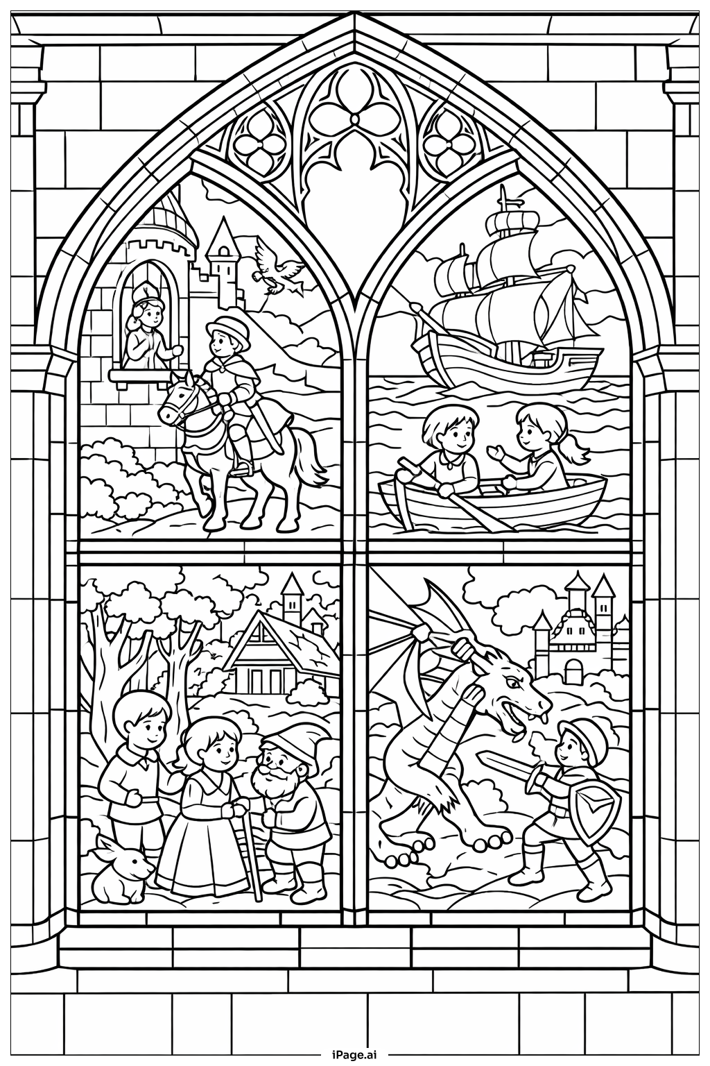  Trang tô màu Bức Tranh Câu Chuyện Kính Màu Thứ Năm Thánh 
