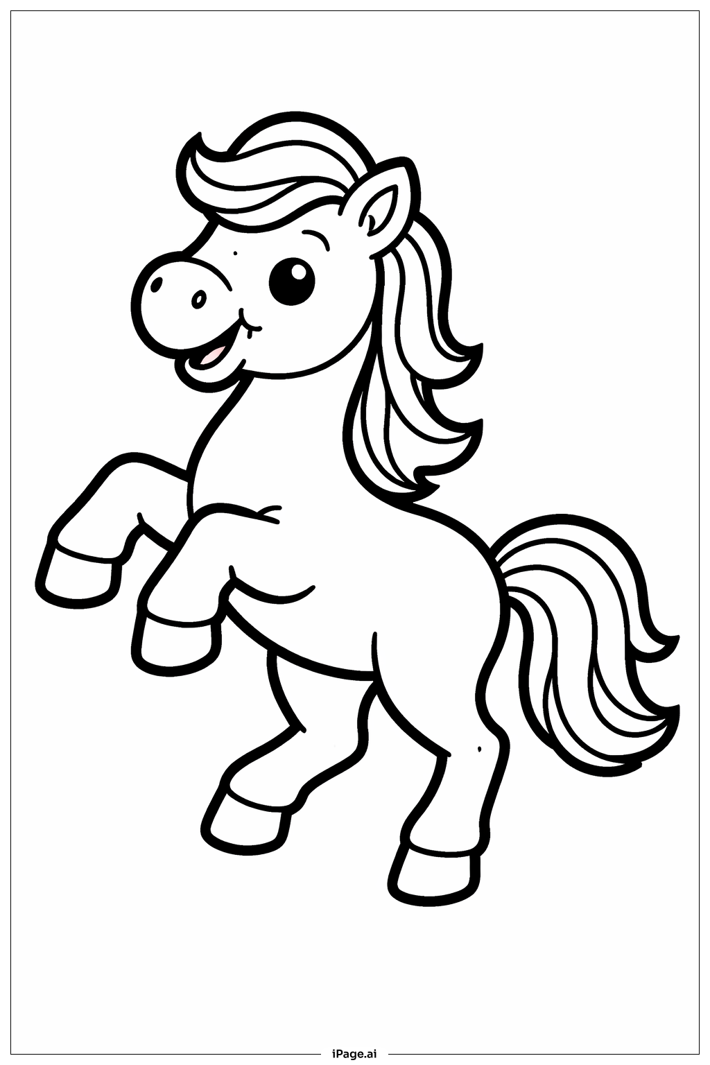 Horse Prancing Coloring Page