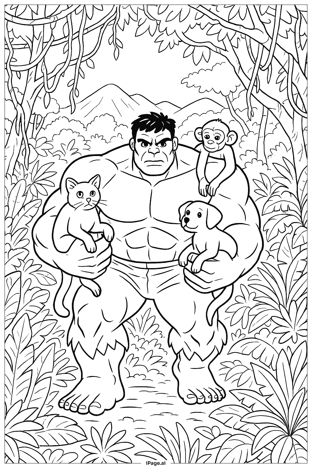  浩克丛林救援填色页 