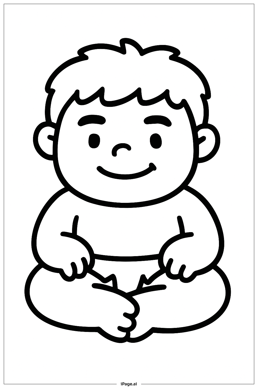  Página para colorir de Hulk Sentado 