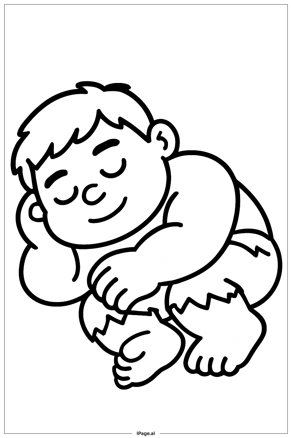  Página para colorir de Hulk Dormindo 