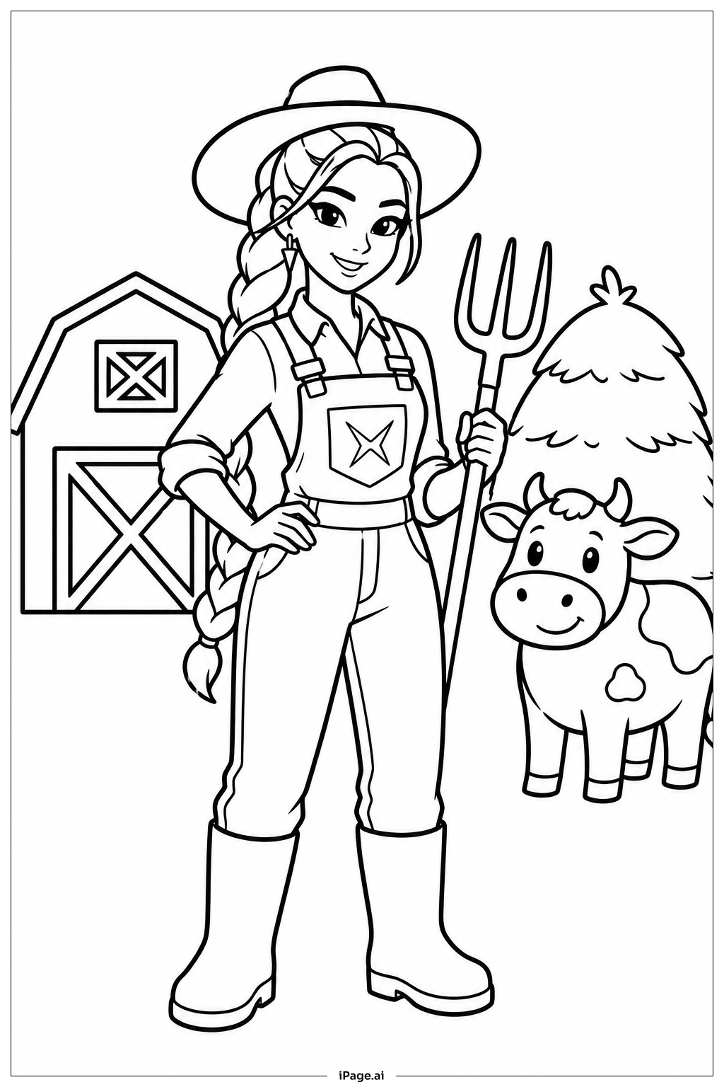  Huntrix Farm Friendsの塗り絵ページ 
