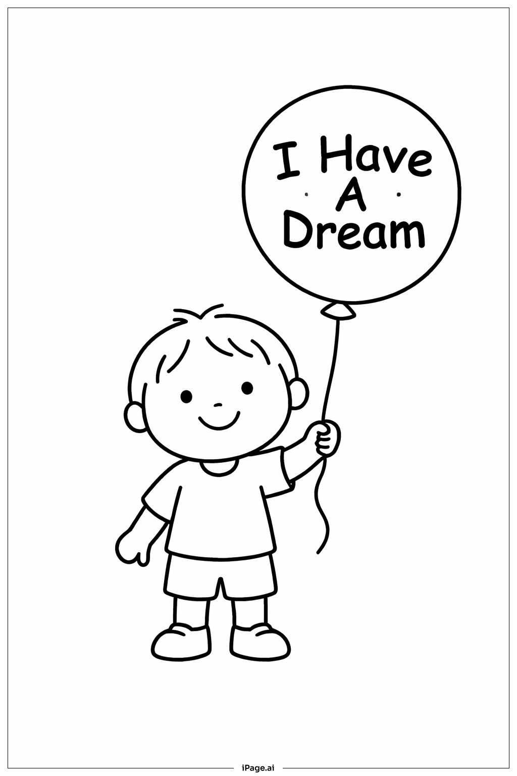 我有一个梦想的孩子和气球