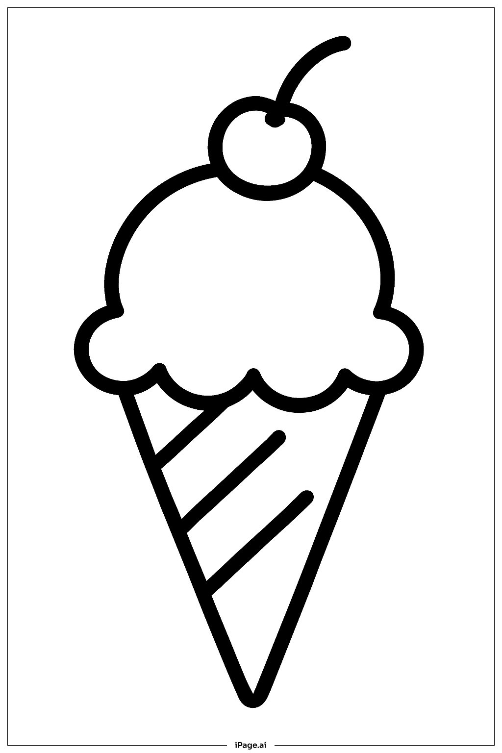 Eistüte mit Kirsche