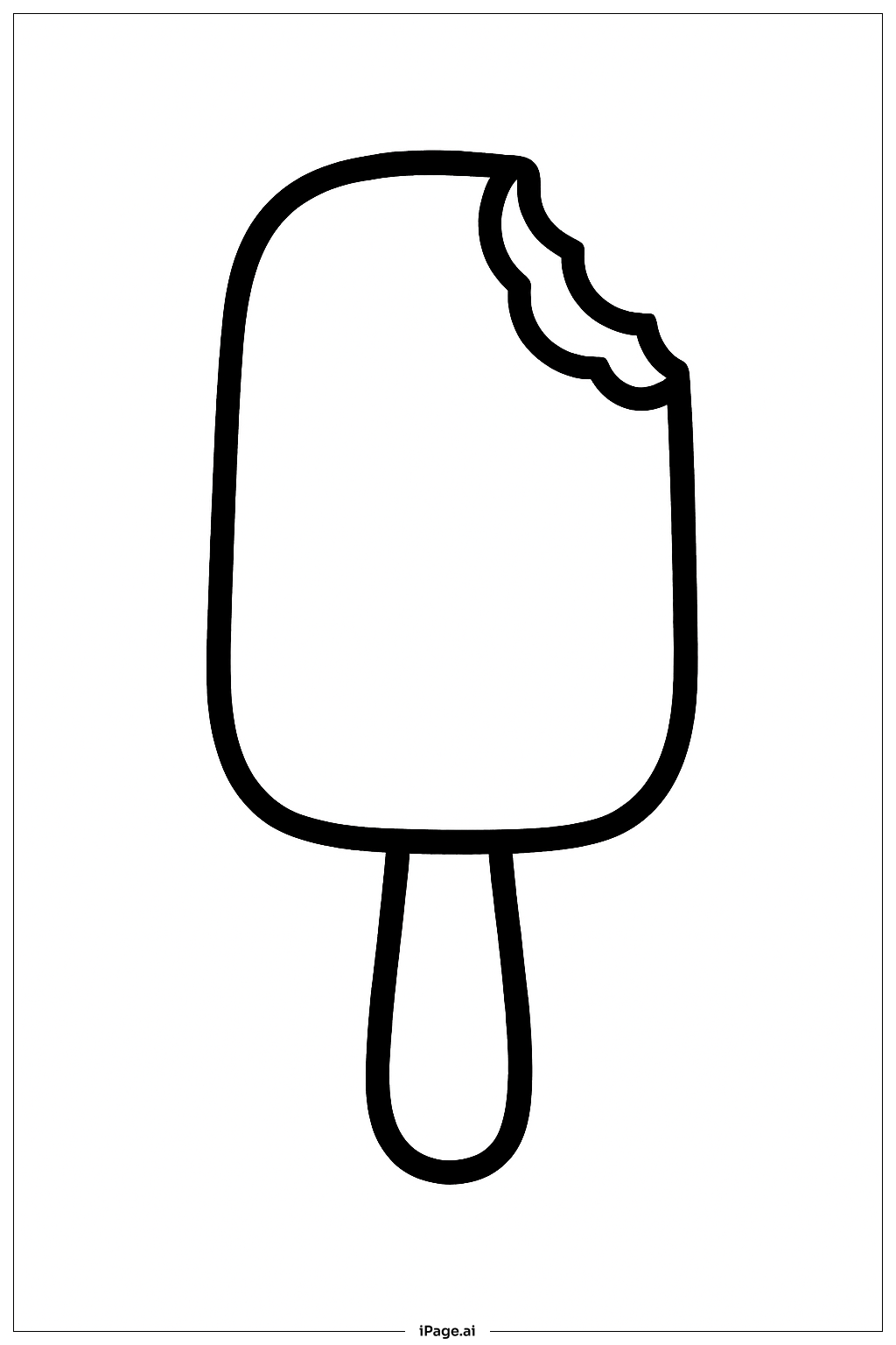  冰棒冰淇淋填色页 