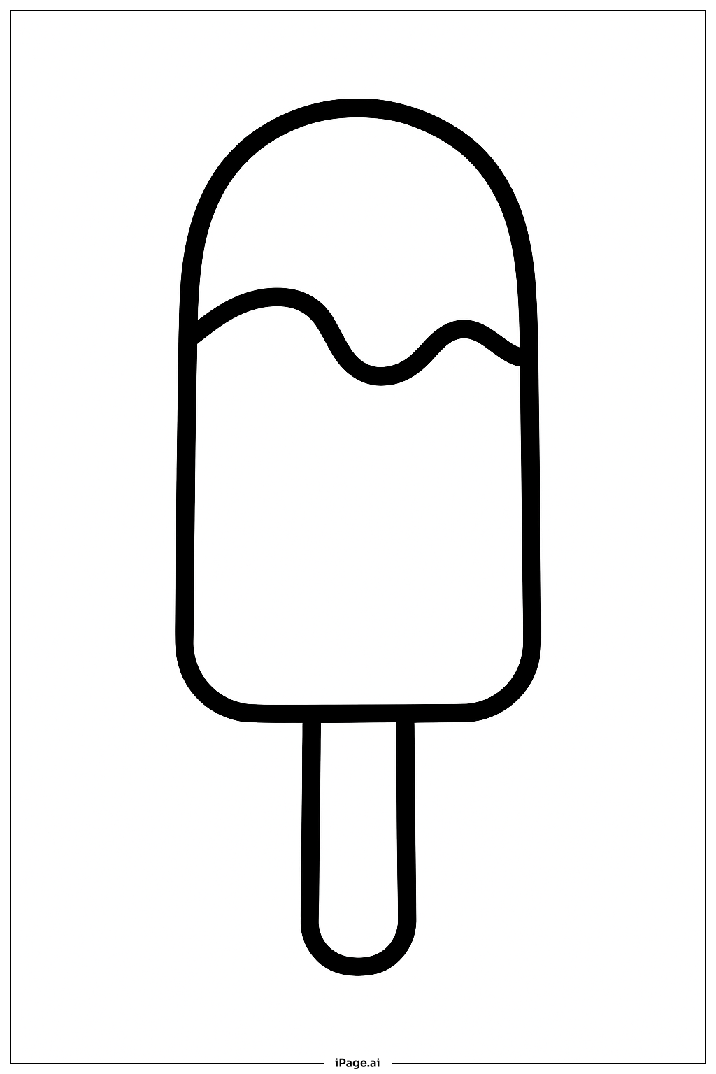  冰淇淋棒填色页 