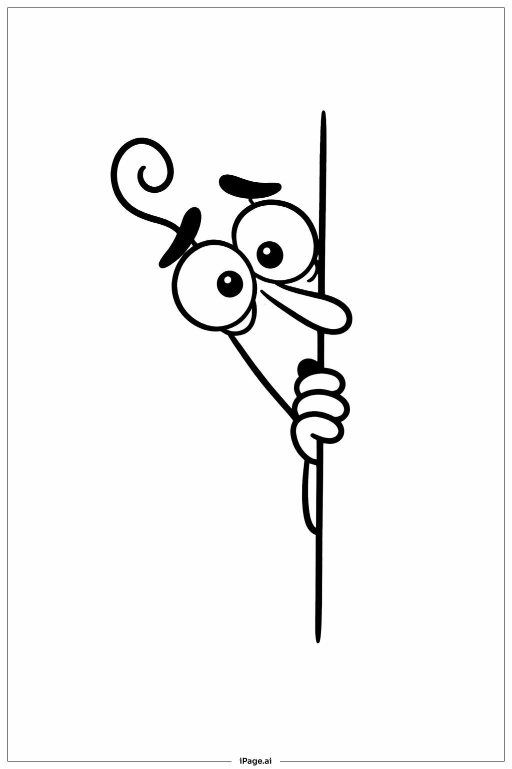  Inside Out 2 Fear Peek Coloring Page 