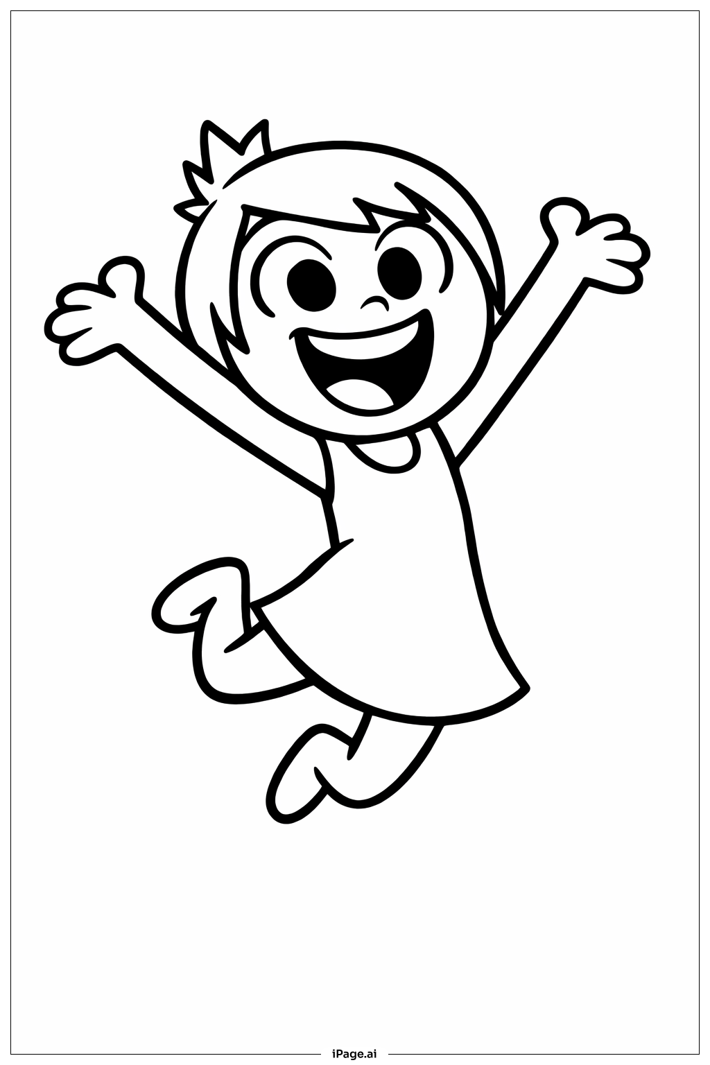  Inside Out 2 Joy Jumping Coloring Page 