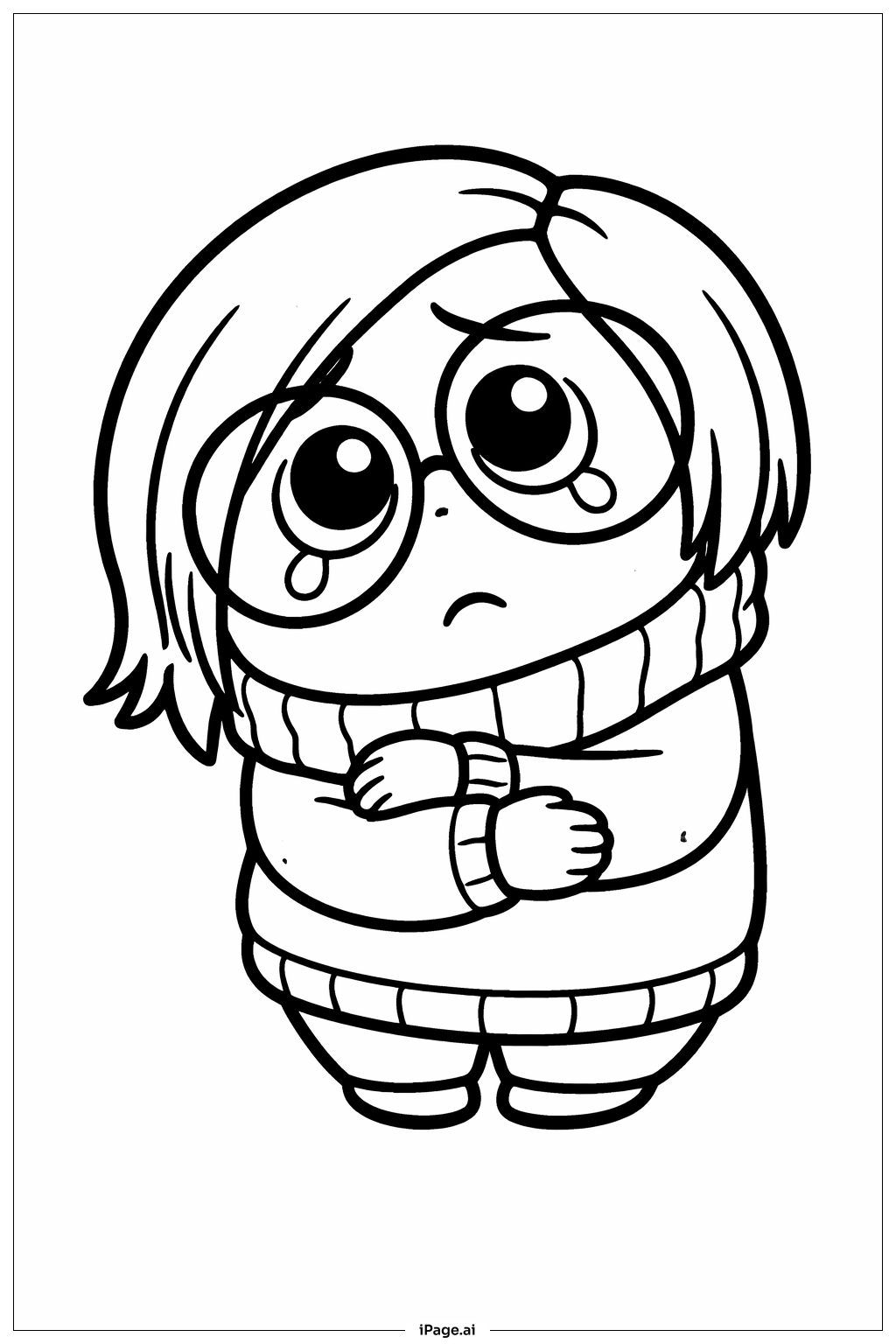  Inside Out 2 Sadness Hug Coloring Page 