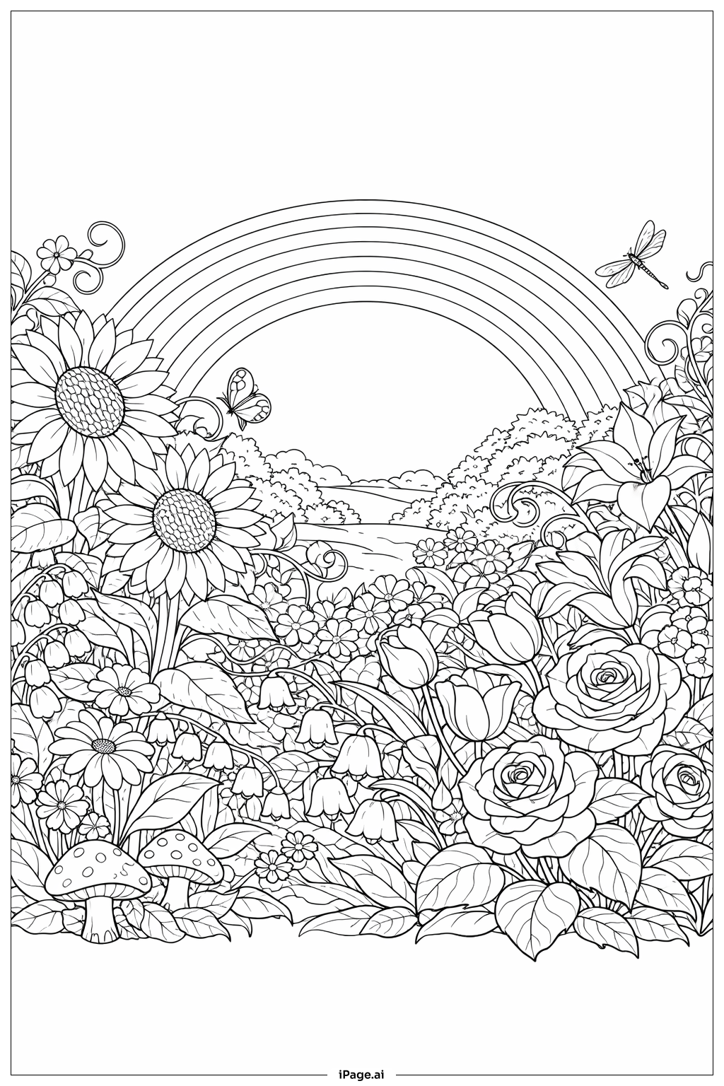 Intricate Rainbow Garden