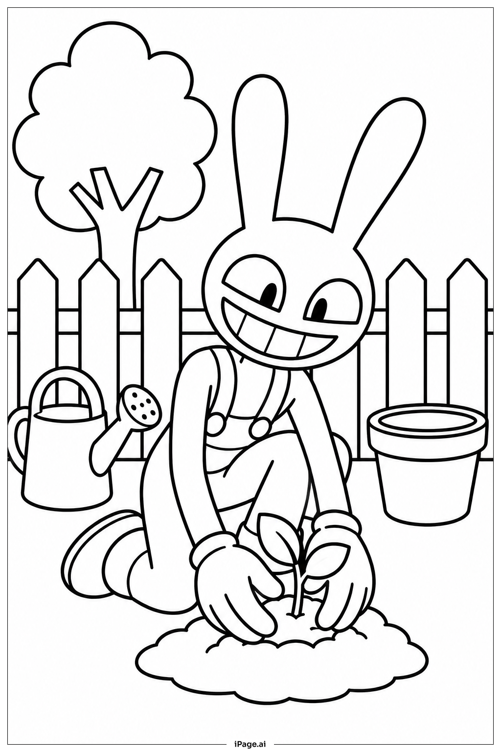 Jax In Garden Coloring Page