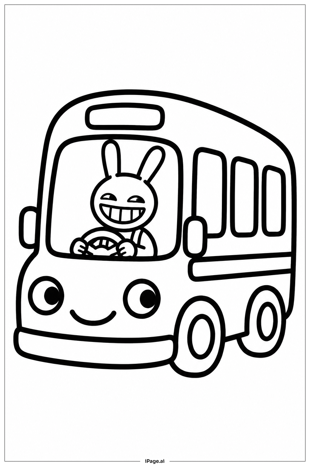 Jax School Busの塗り絵ページ