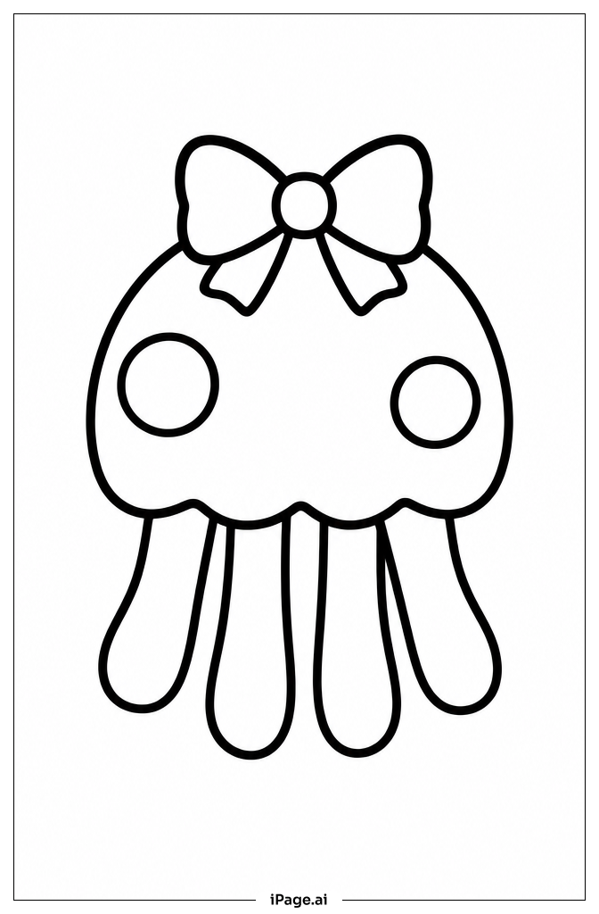 Página para colorear de Medusa con Lazo