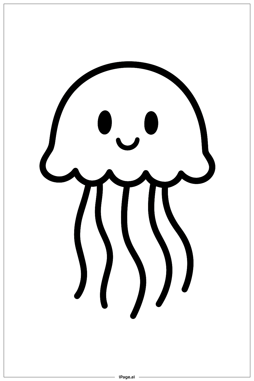 Jellyfish Floating Coloring Page 