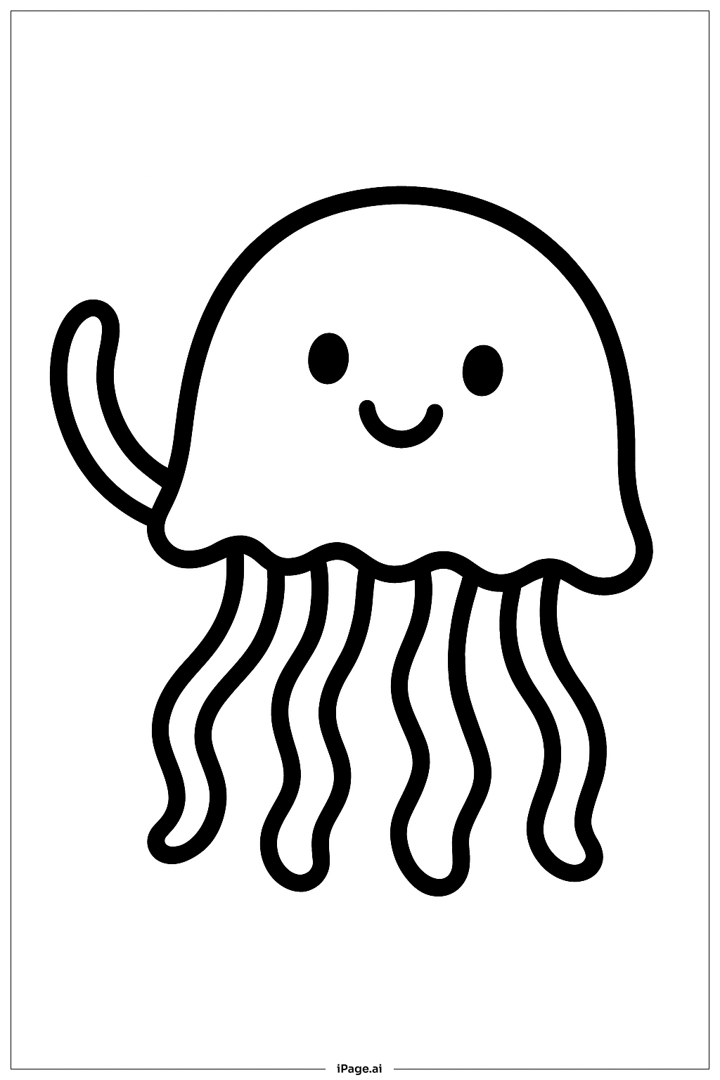  Jellyfish Waving Coloring Page 