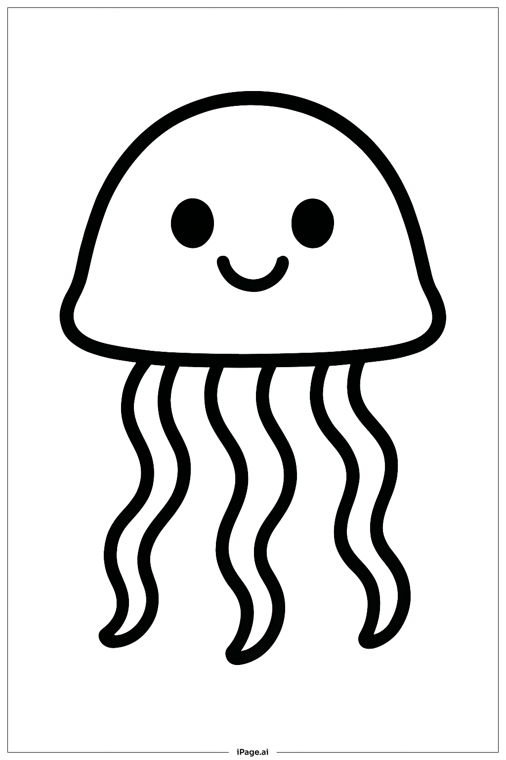  Jellyfish With Tentacles Coloring Page 