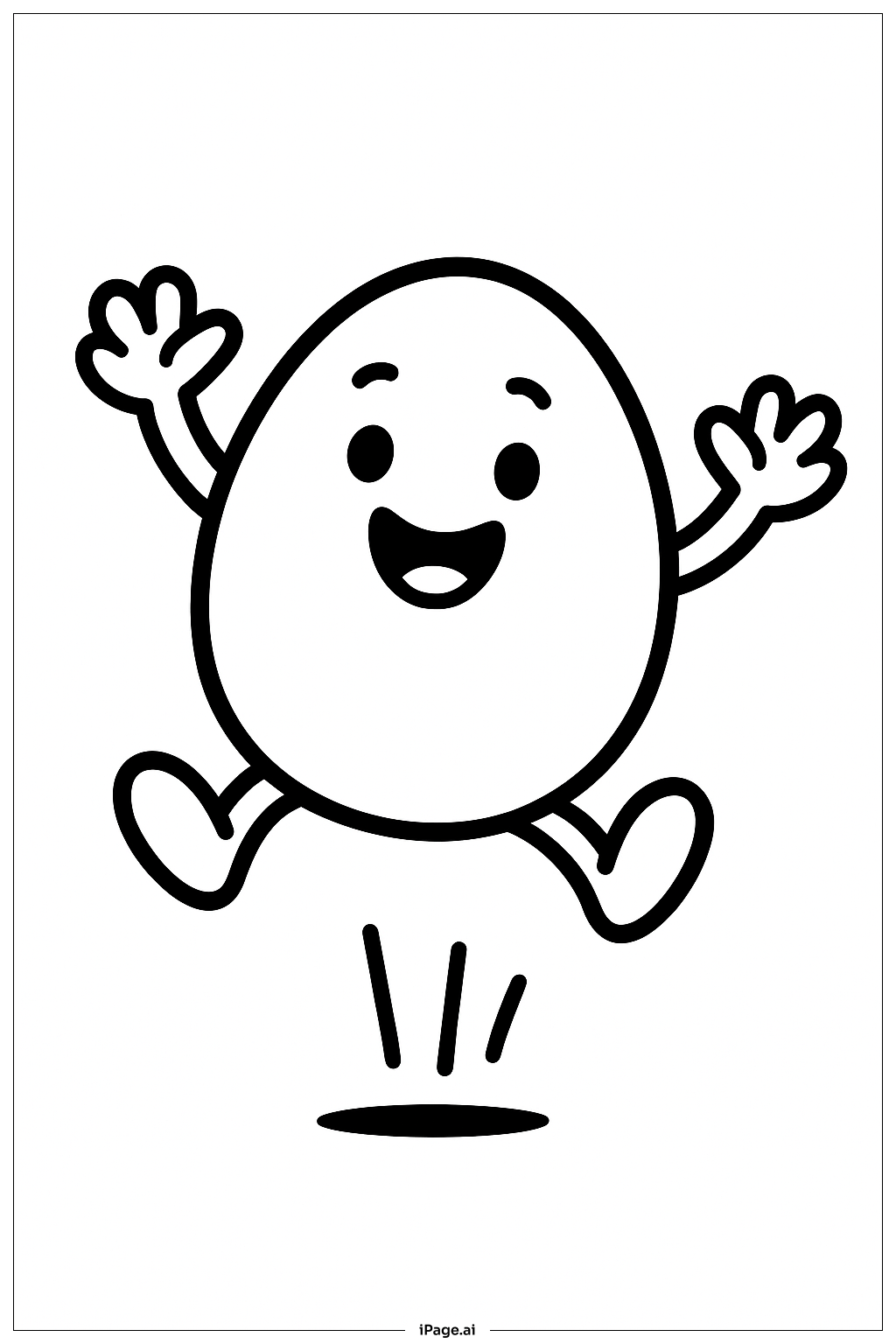 Jumping Egg Coloring Page