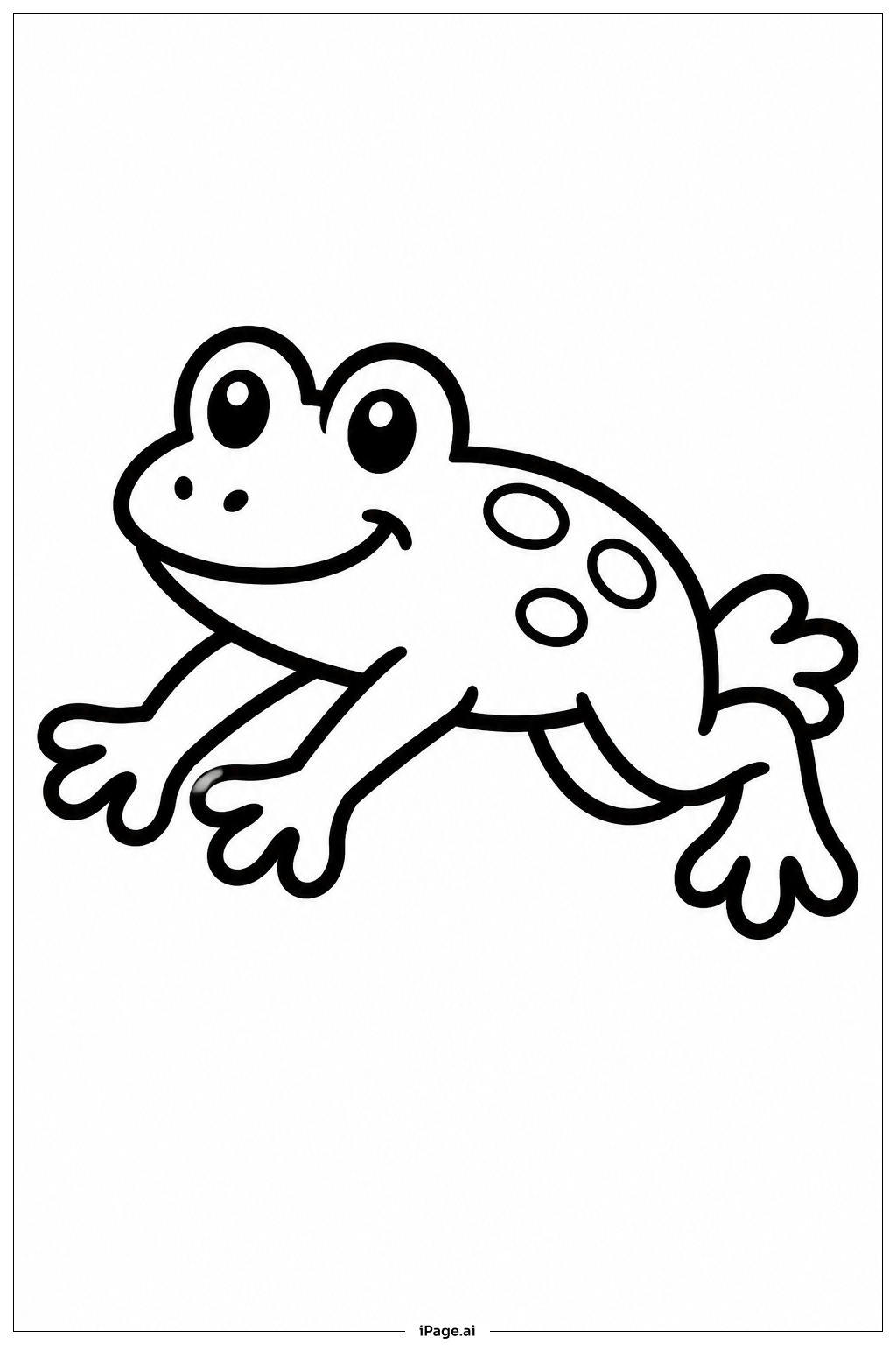 Jumping Frog Coloring Page
