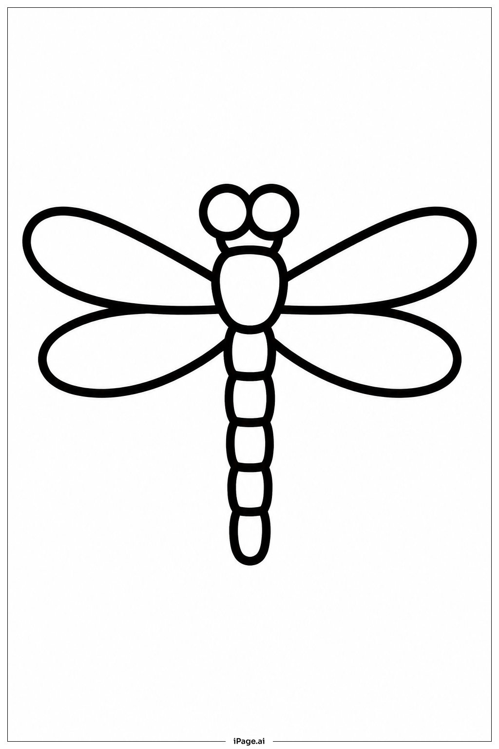  Página para colorear de Libélula de junio 