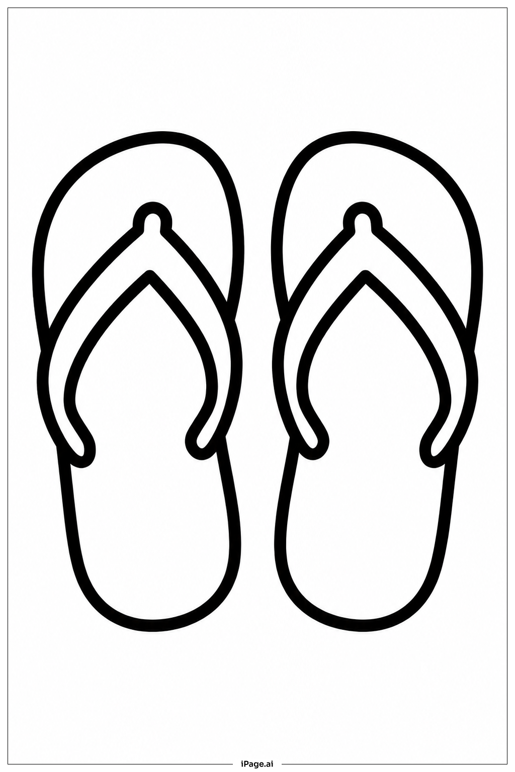  Página para colorear de Chanclas de junio 