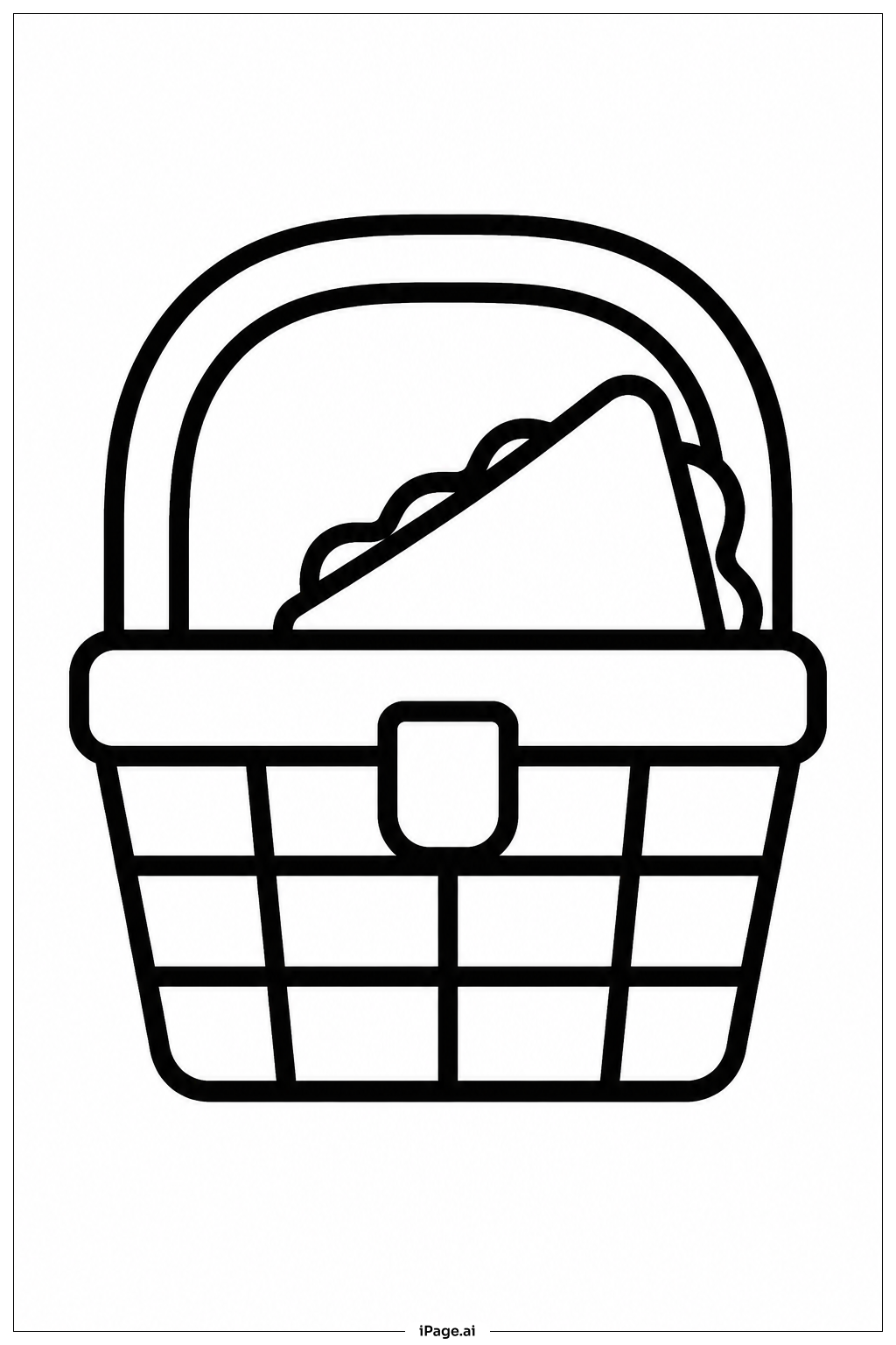  Página para colorear de Canasta de picnic de June 