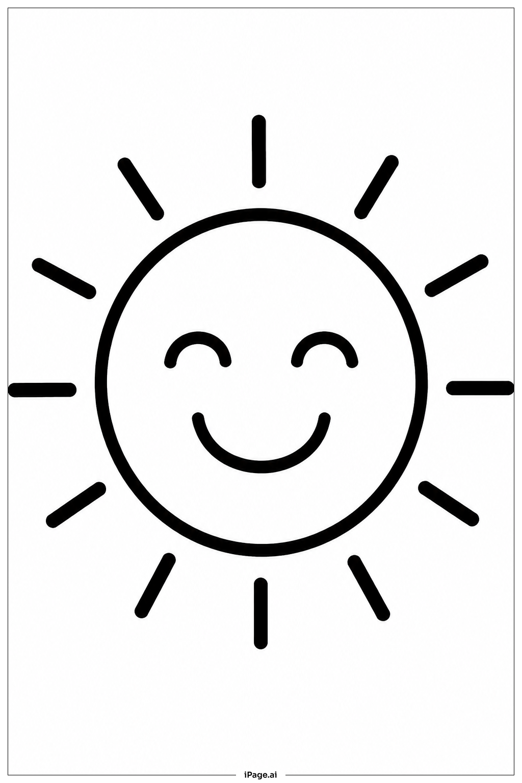  Juni lachende Sonne Ausmalseite 