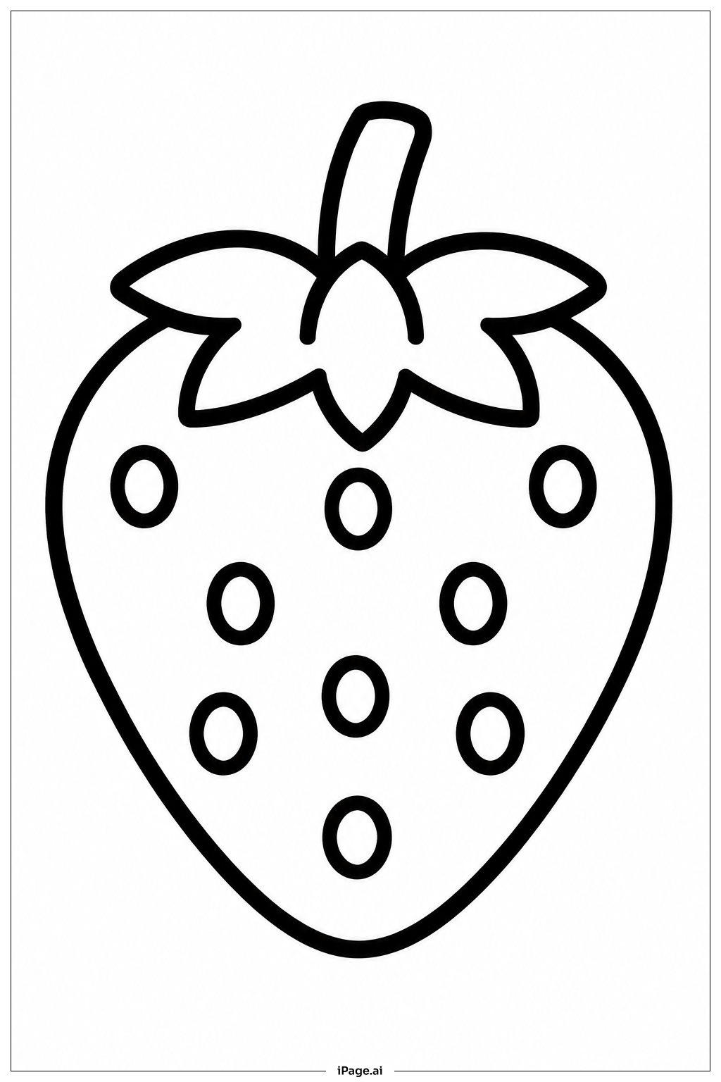  Página para colorear de Fresa de junio 