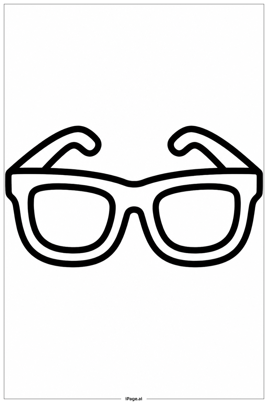  Página para colorear de Gafas de sol de junio 