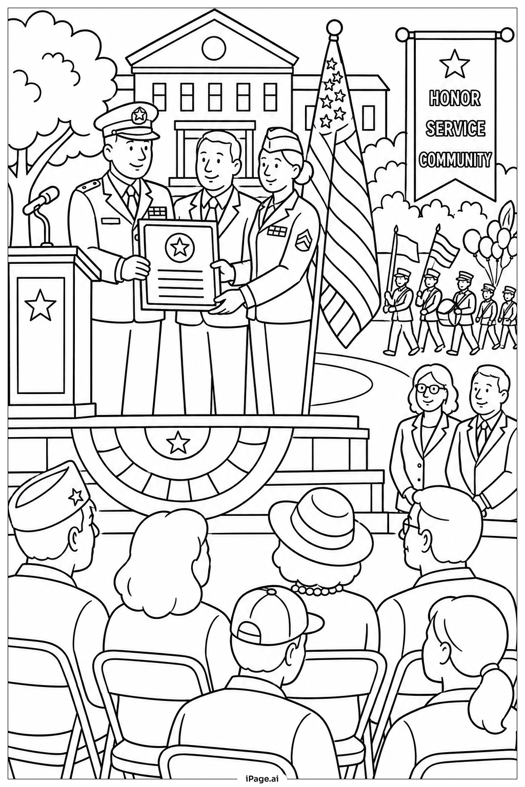  Page de coloriage Cérémonie d'Émancipation du Juneteenth 
