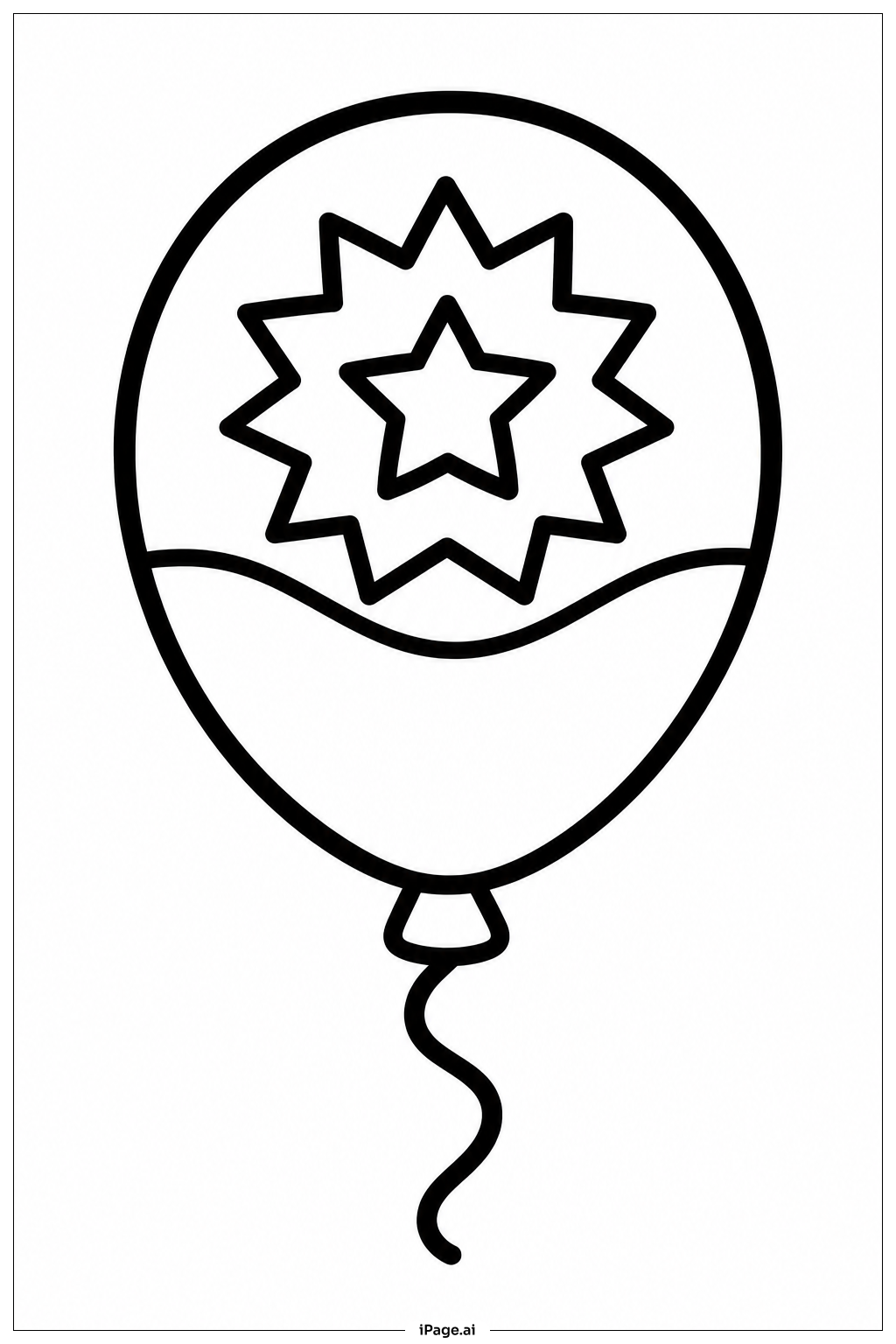 Page de coloriage Ballon du drapeau Juneteenth