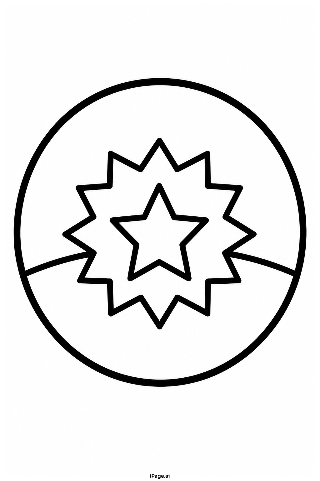 Page de coloriage Cercle du drapeau Juneteenth