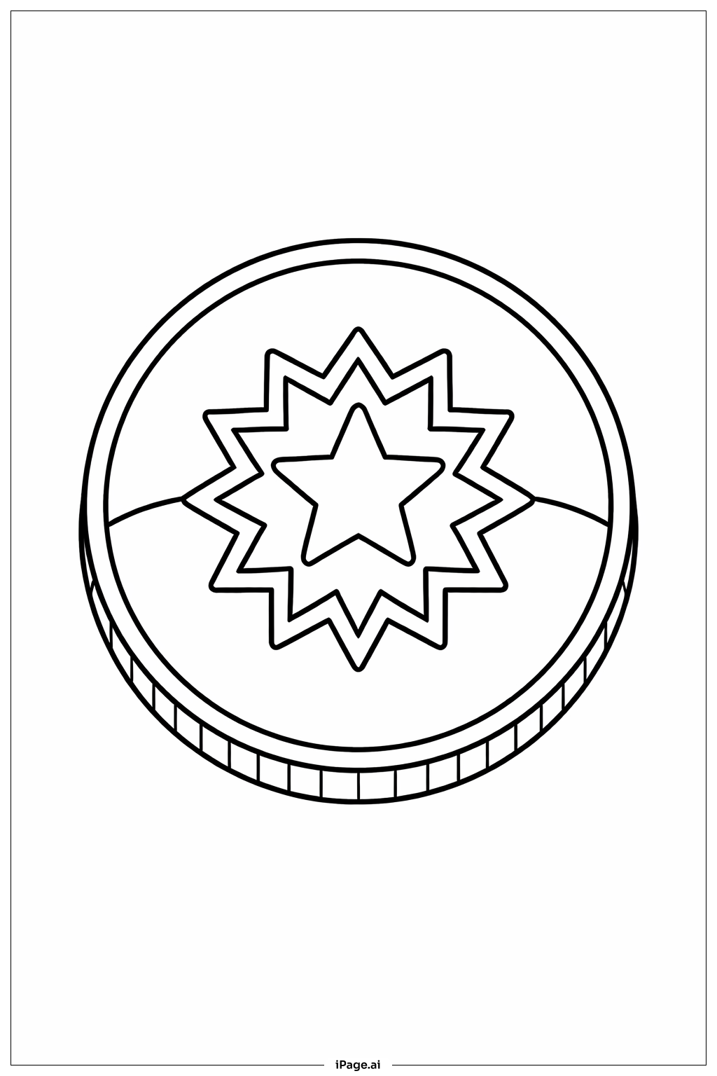 Page de coloriage Juneteenth Flag Coin