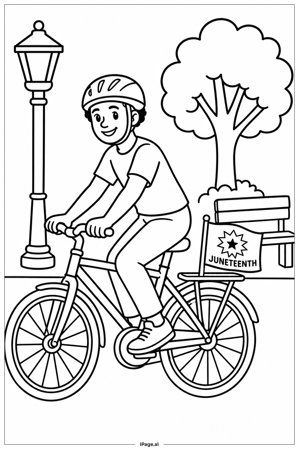 Juneteenth Flag On Bicycle