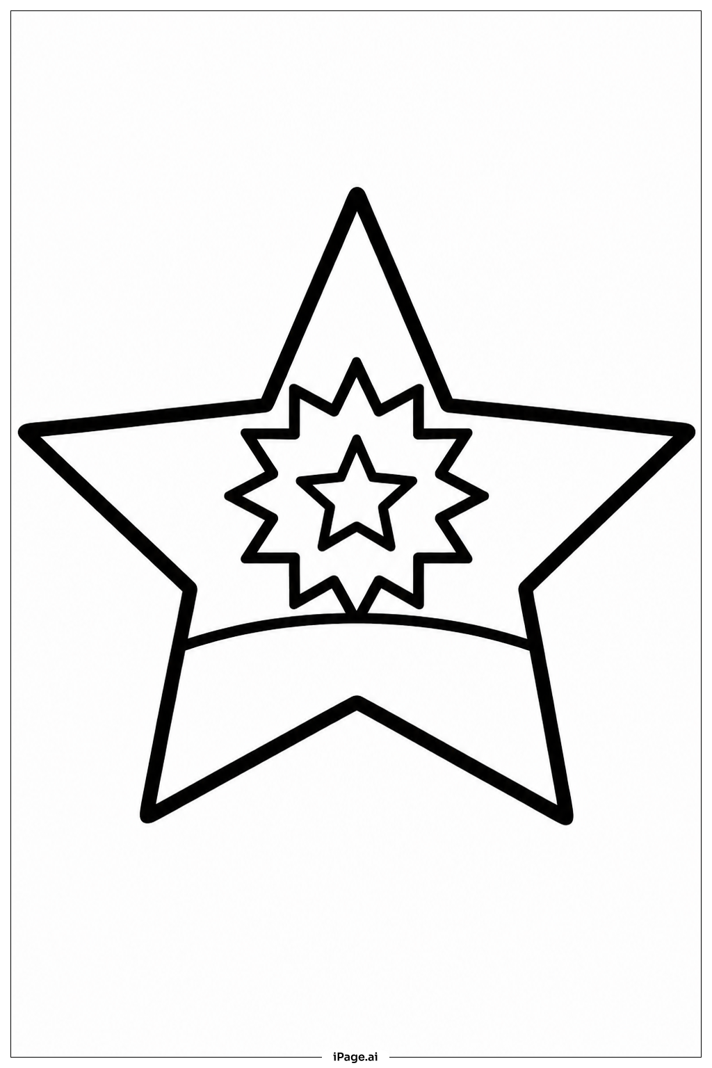 Page de coloriage Étoile du drapeau Juneteenth